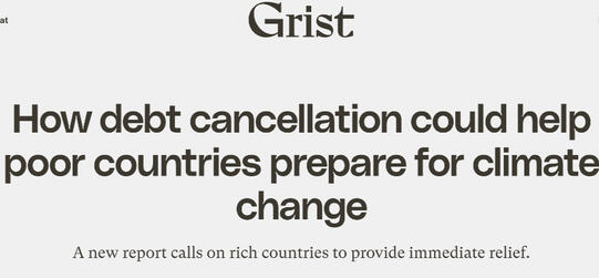 May 2022: Interviewed for a story in Grist Magazine after publishing work on the Republic of Seychelle's 'Debt for Nature' swap Click here